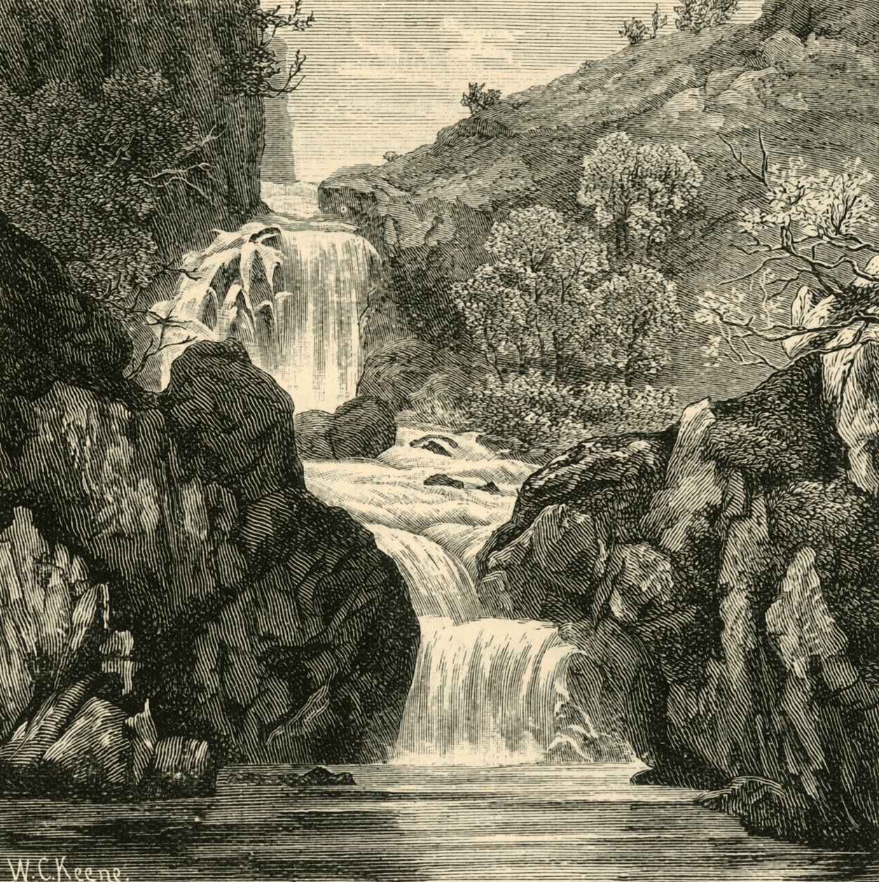 Upadek w Devils Glen, 1898. autorstwa Unbekannt