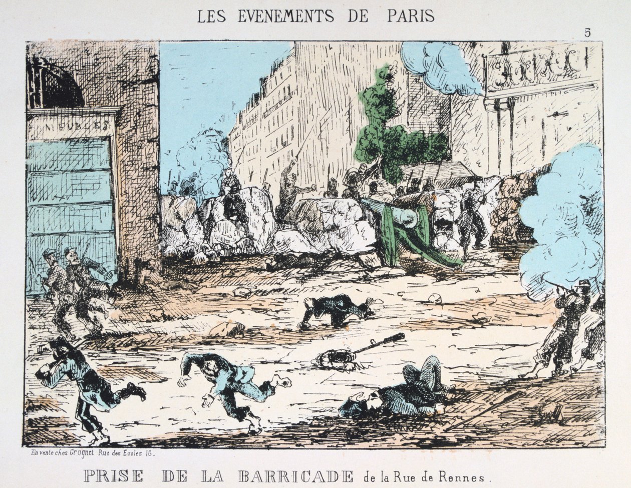 Upadek Komuny Paryskiej, 1871 autorstwa Unbekannt