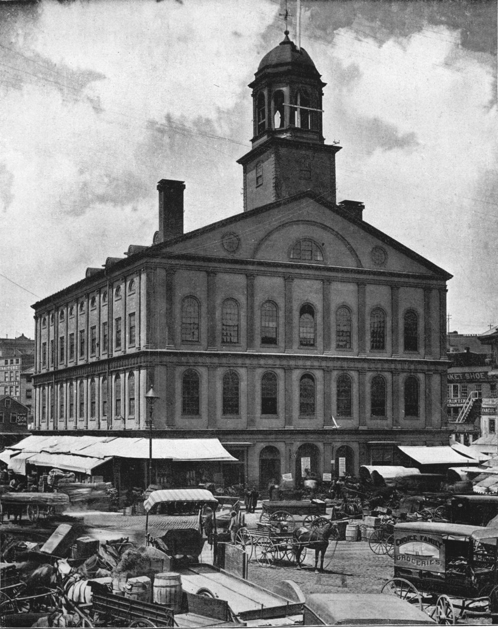 Faneuil Hall, Boston, USA, ok. 1900. autorstwa Unbekannt