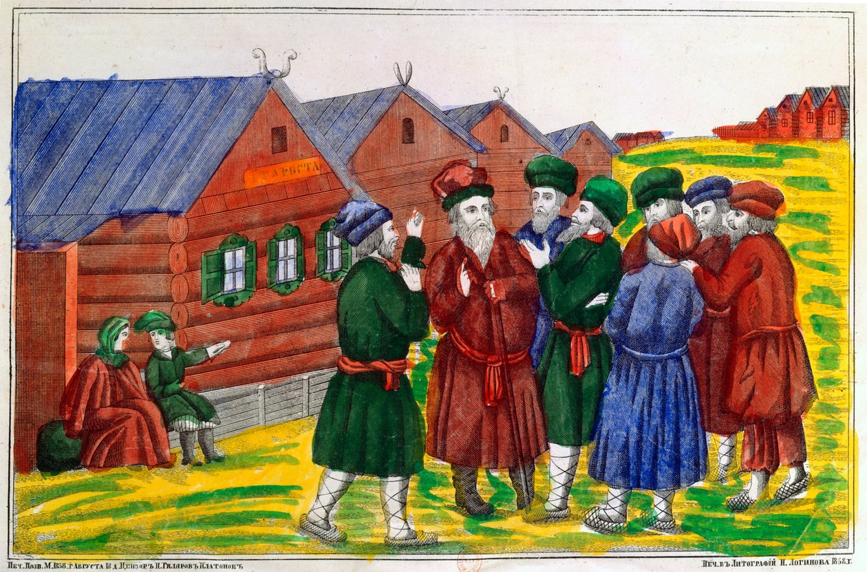 Zjazd rolników, 1858 autorstwa Unbekannt