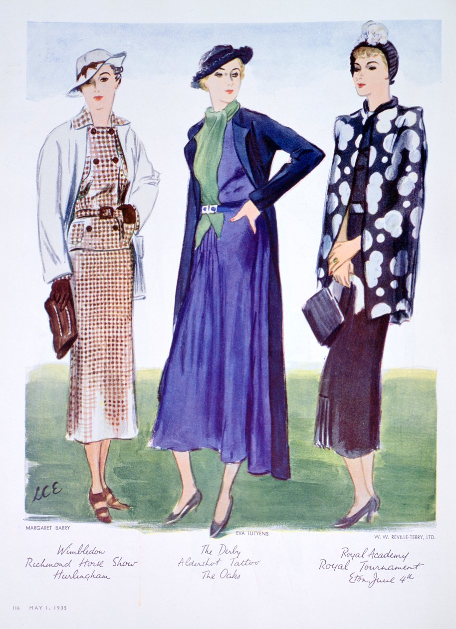 Ilustracja mody, 1935 autorstwa Unbekannt