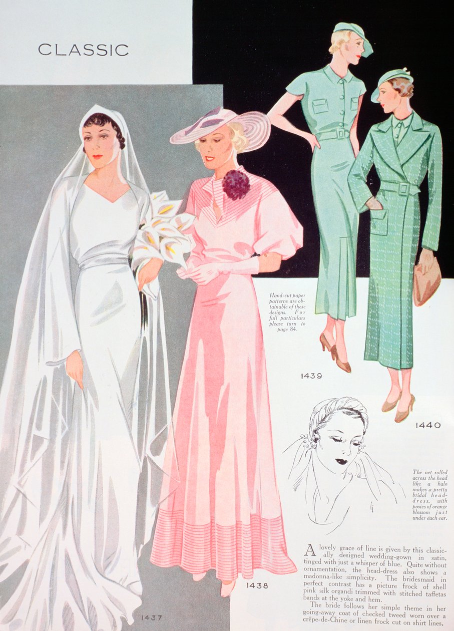 Ilustracja mody, 1935 autorstwa Unbekannt