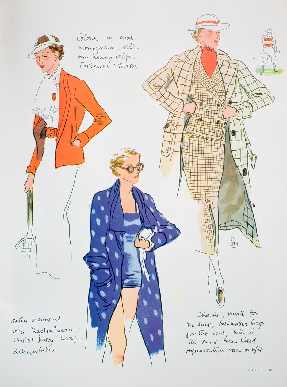 Ilustracja mody, 1935 autorstwa Unbekannt