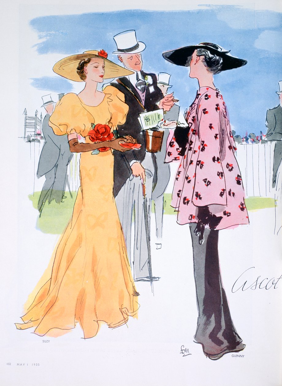 Ilustracja mody, 1935 autorstwa Unbekannt