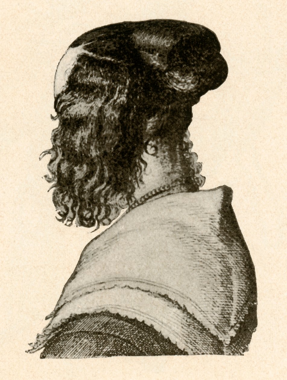 Modny styl fryzjerski, panowanie Karola I i II, ok. 1620-1680, 1937. autorstwa Unbekannt