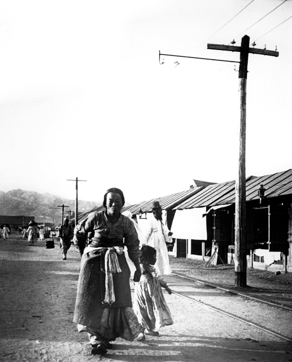 Ojciec i dziecko, Seul, Korea, 1900 autorstwa Unbekannt