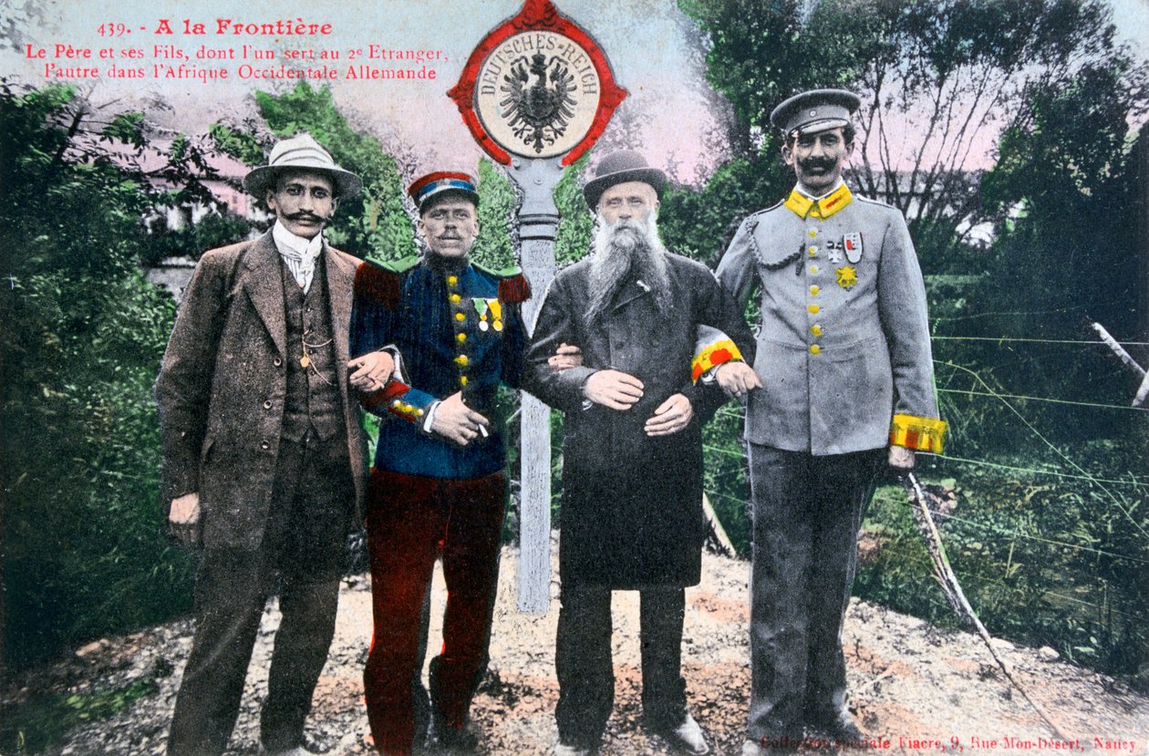 Ojciec i jego synowie na granicy francusko-niemieckiej, XX wiek autorstwa Unbekannt