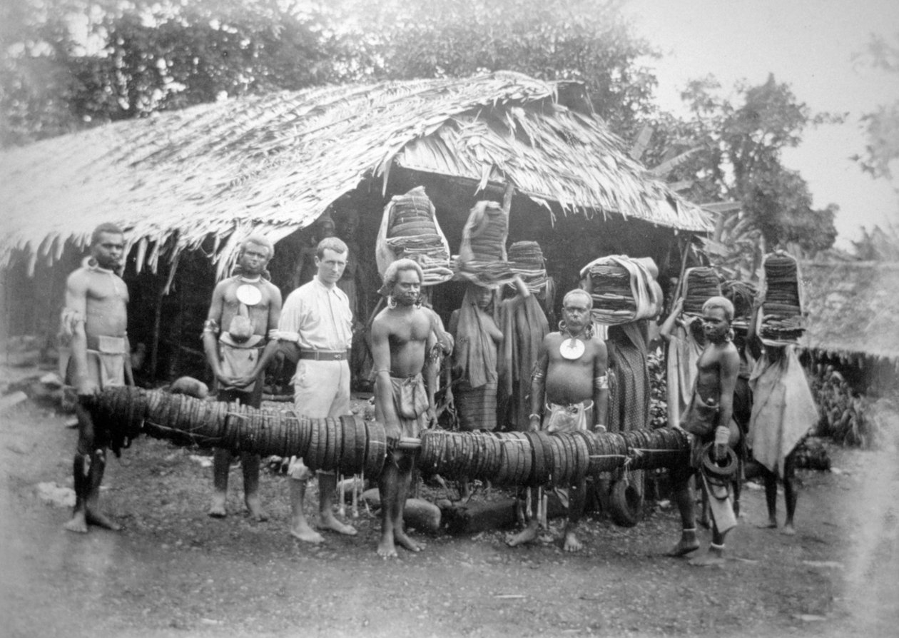 Pieniądze z piór, przywiezione do domu Forrestów w Nelua, 1892 autorstwa Unbekannt