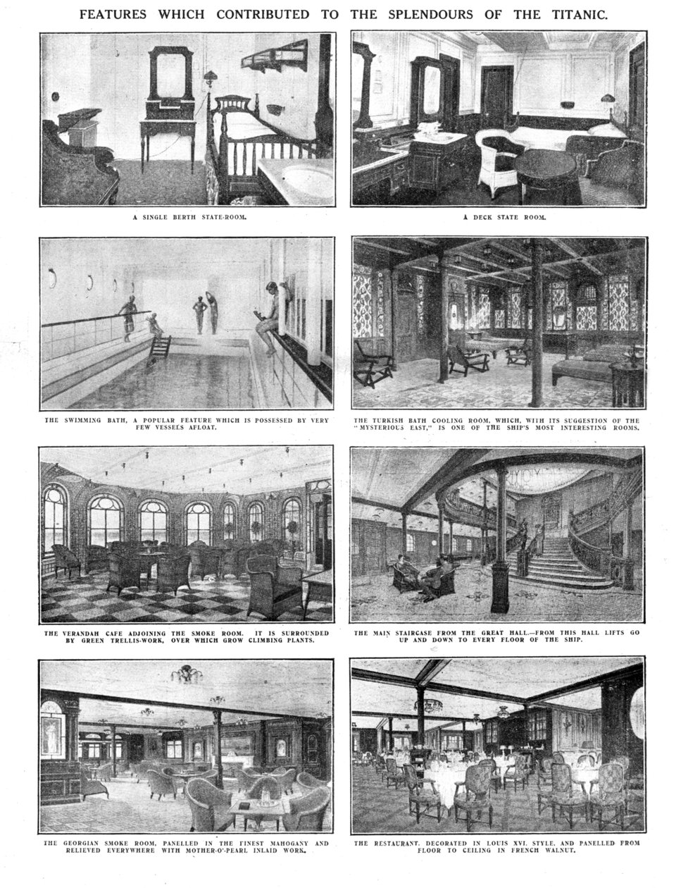 Cechy, które przyczyniły się do splendoru Titanica, 20 kwietnia 1912 r. autorstwa Unbekannt