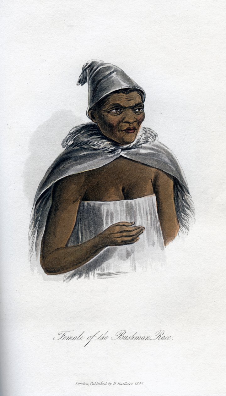 Kobieta z rasy Buszmanów, 1848 autorstwa Unbekannt