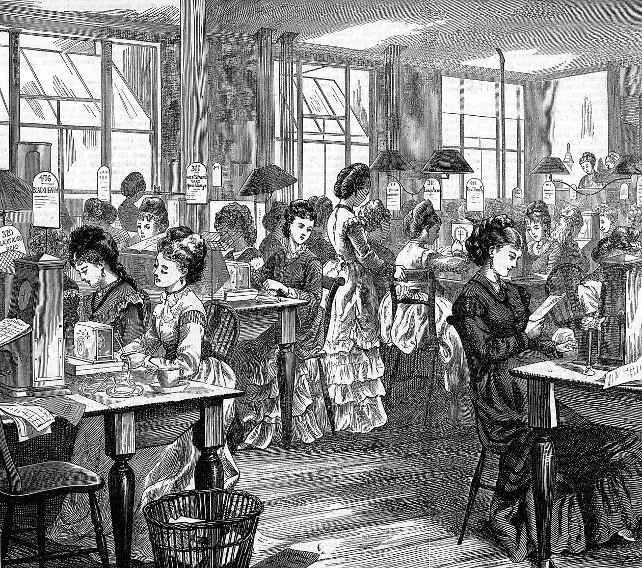 Robotnice telegraficzne, 1871 autorstwa Unbekannt