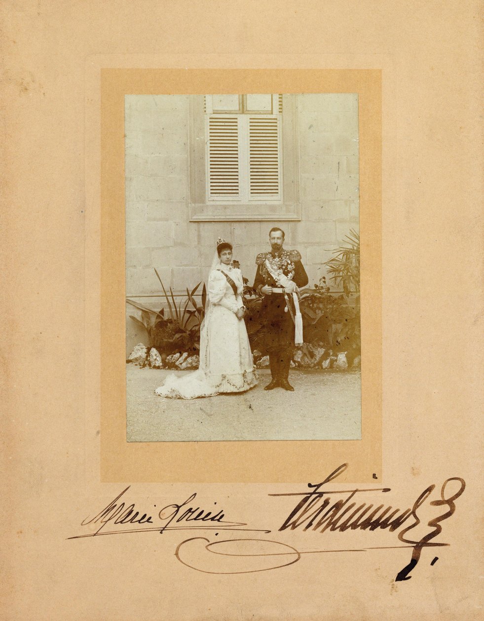 Ferdynand I Bułgarski z żoną księżniczką Marie Louise z Bourbon-Parma, 1893. autorstwa Unbekannt