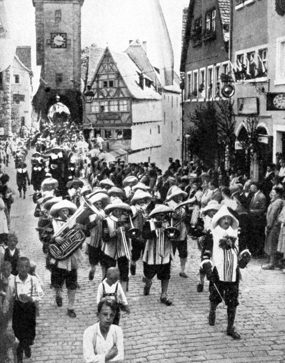 Festiwal na średniowiecznej starówce, Rothenburg ob der Tauber, Bawaria, Niemcy, 1936 autorstwa Unbekannt