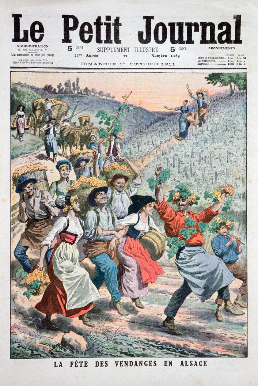 Święto winobrania w Alzacji, 1911 autorstwa Unbekannt