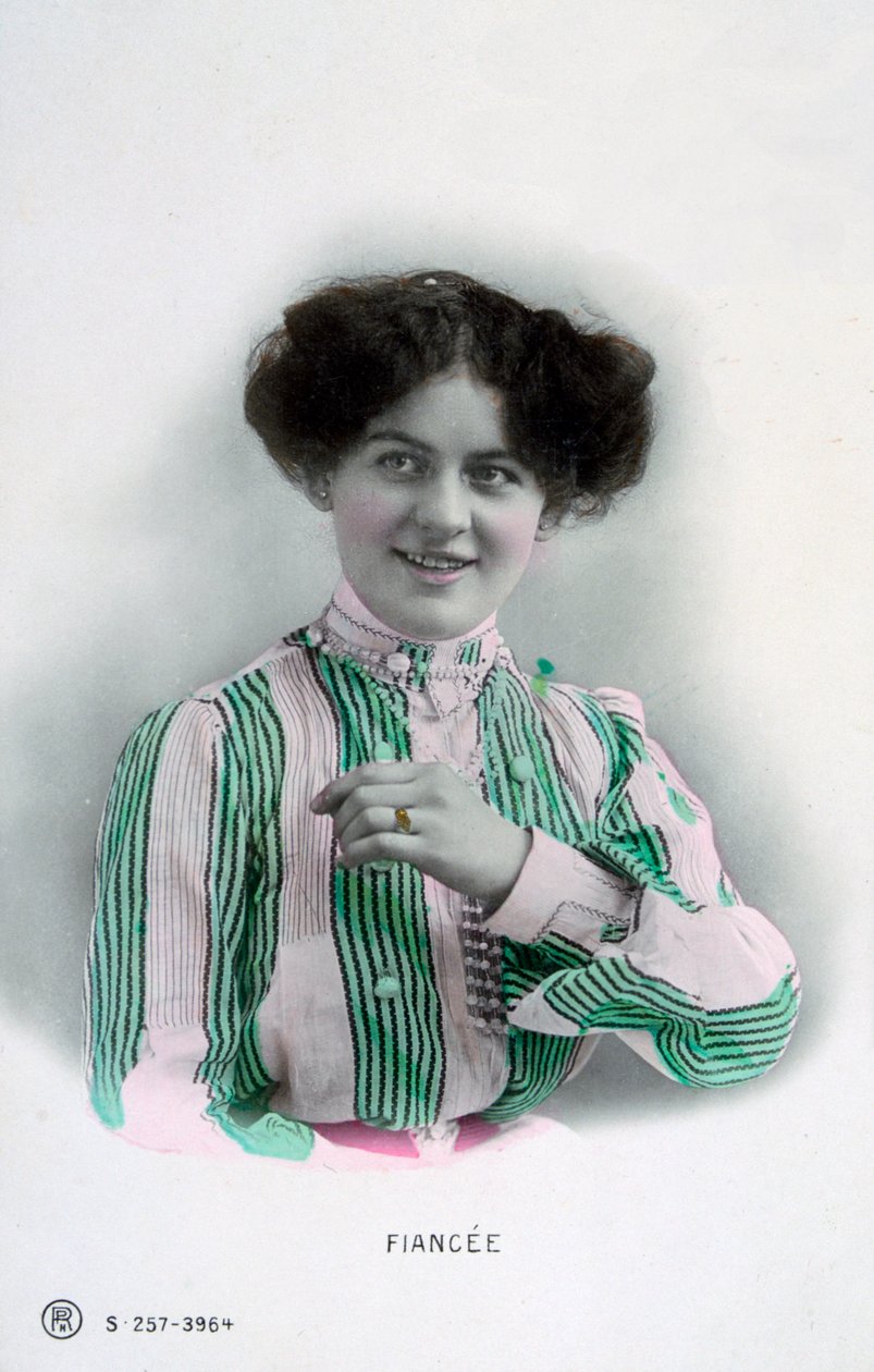 Narzeczony, stara francuska pocztówka, ok. 1900 autorstwa Unbekannt