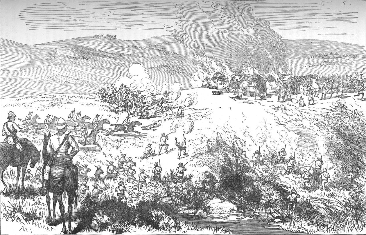 Walka między Galekami i Fingo w Butterworth River, 4 października 1877, c1880 autorstwa Unbekannt