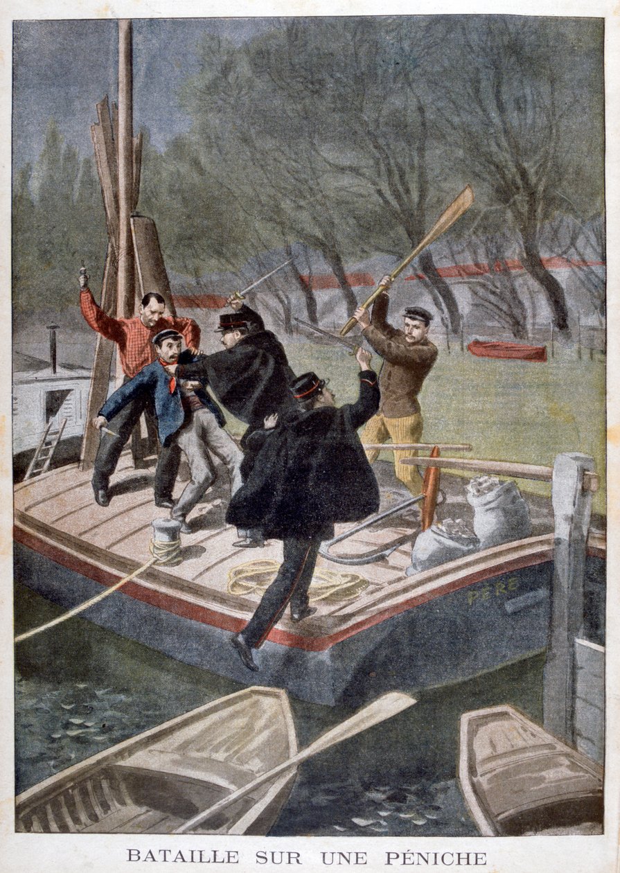 Walka na barce, 1902 autorstwa Unbekannt