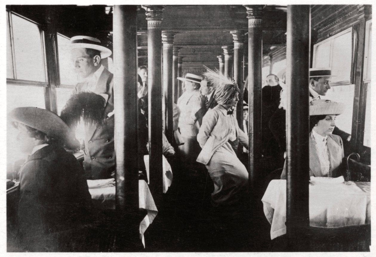 Firma filmowa na pokładzie Zeppelin LZ13 Hansa, c1912-1914 1933 autorstwa Unbekannt