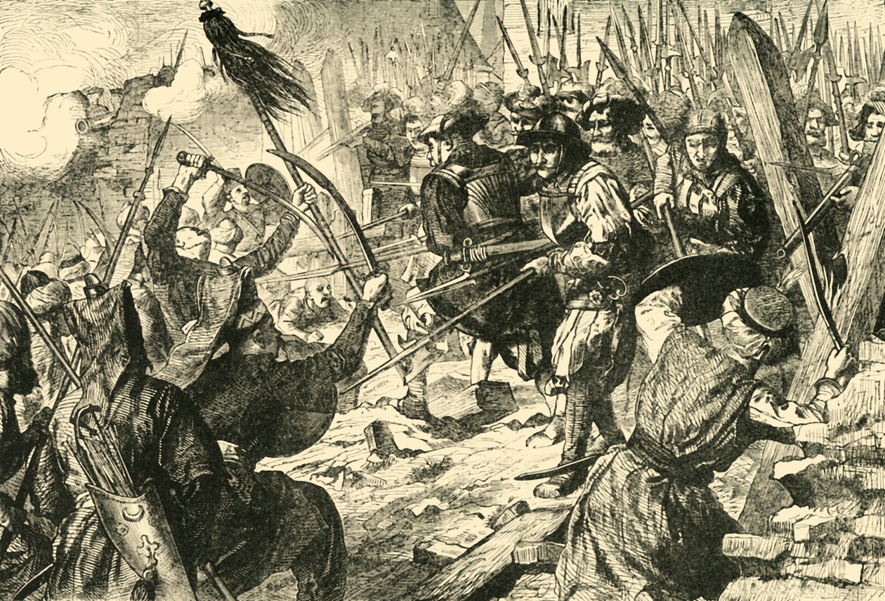 Ostateczny atak Turków podczas pierwszego oblężenia Wiednia 1529, 1890. autorstwa Unbekannt