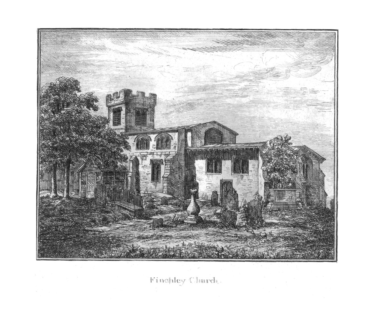 Kościół Finchley, XVIII wiek autorstwa Unbekannt