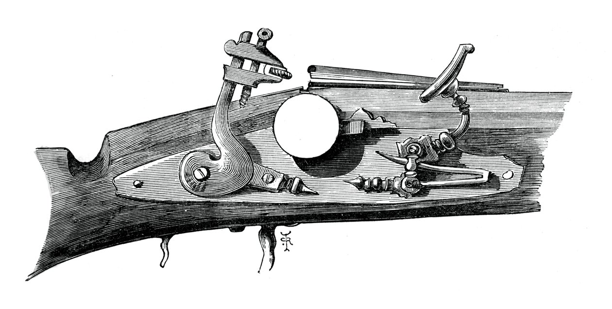Firelock lub Snaphance z Haddon Hall, Derbyshire, c1620, c1880 autorstwa Unbekannt