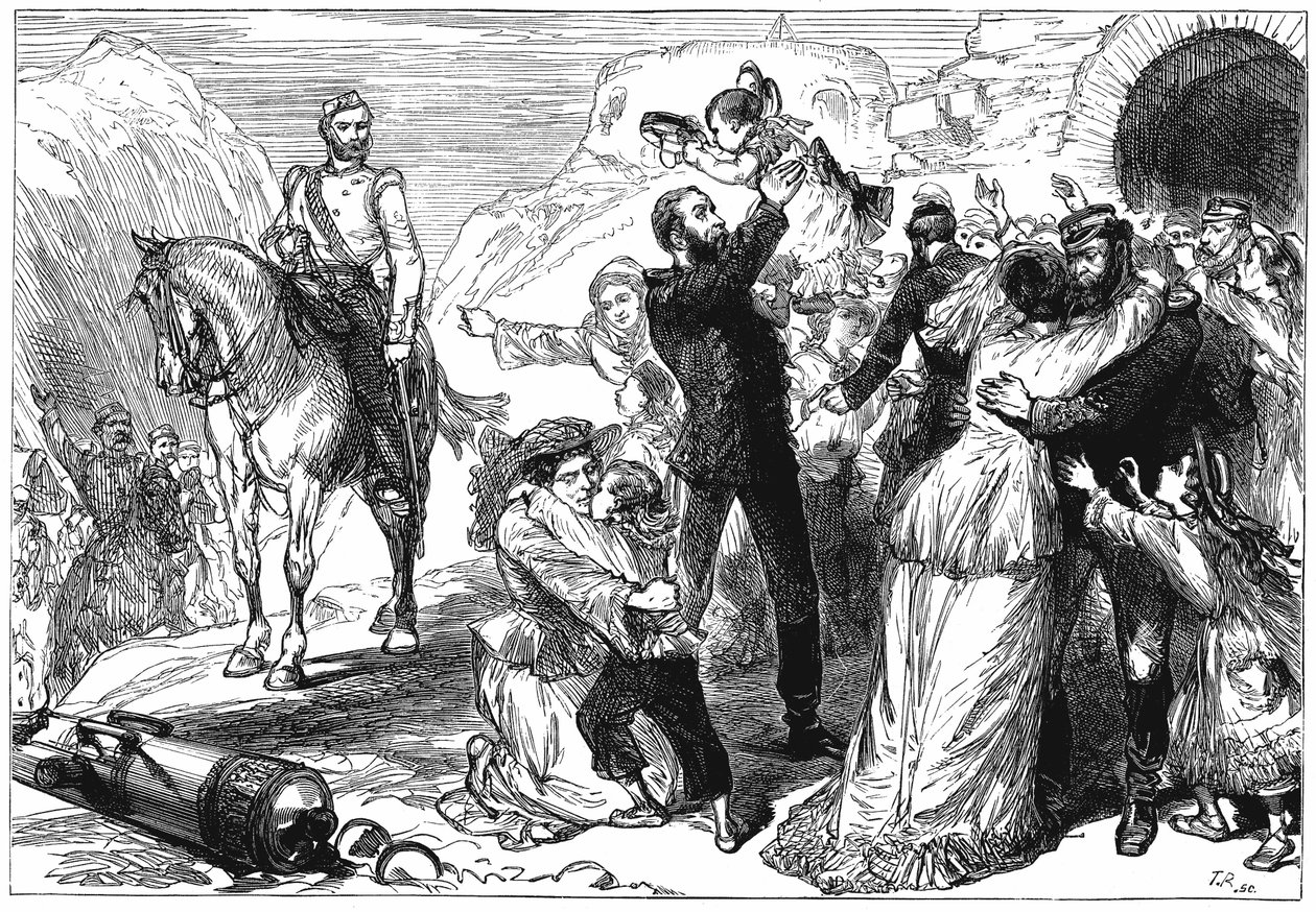 Pierwsza wojna anglo-afgańska 91838-1842, ok. 1880 autorstwa Unbekannt