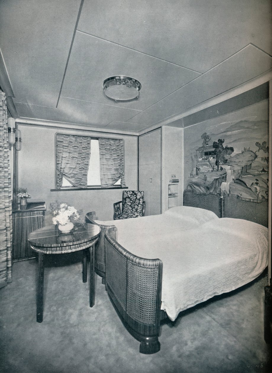 Kabina pierwszej klasy de Luxe na pokładzie Victoria, 1931 r autorstwa Unbekannt