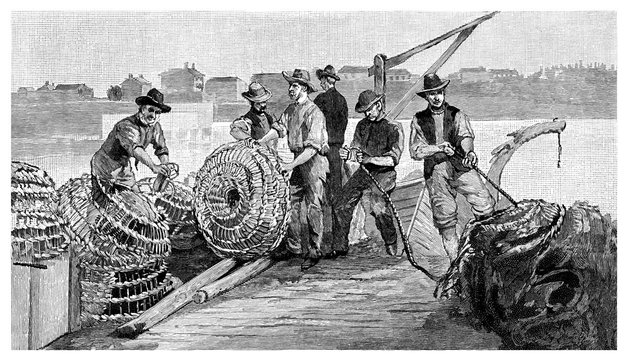 Przystań rybacka, 1886 r. autorstwa Unbekannt