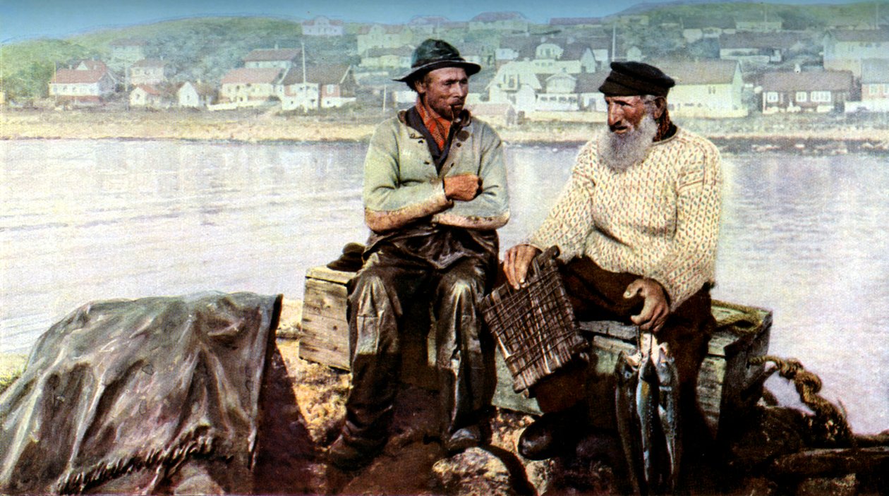 Rybacy, rybackie miasteczko Molle, na przylądkach Kullen w Kattegat, Szwecja, ok. 1923 r. autorstwa Unbekannt