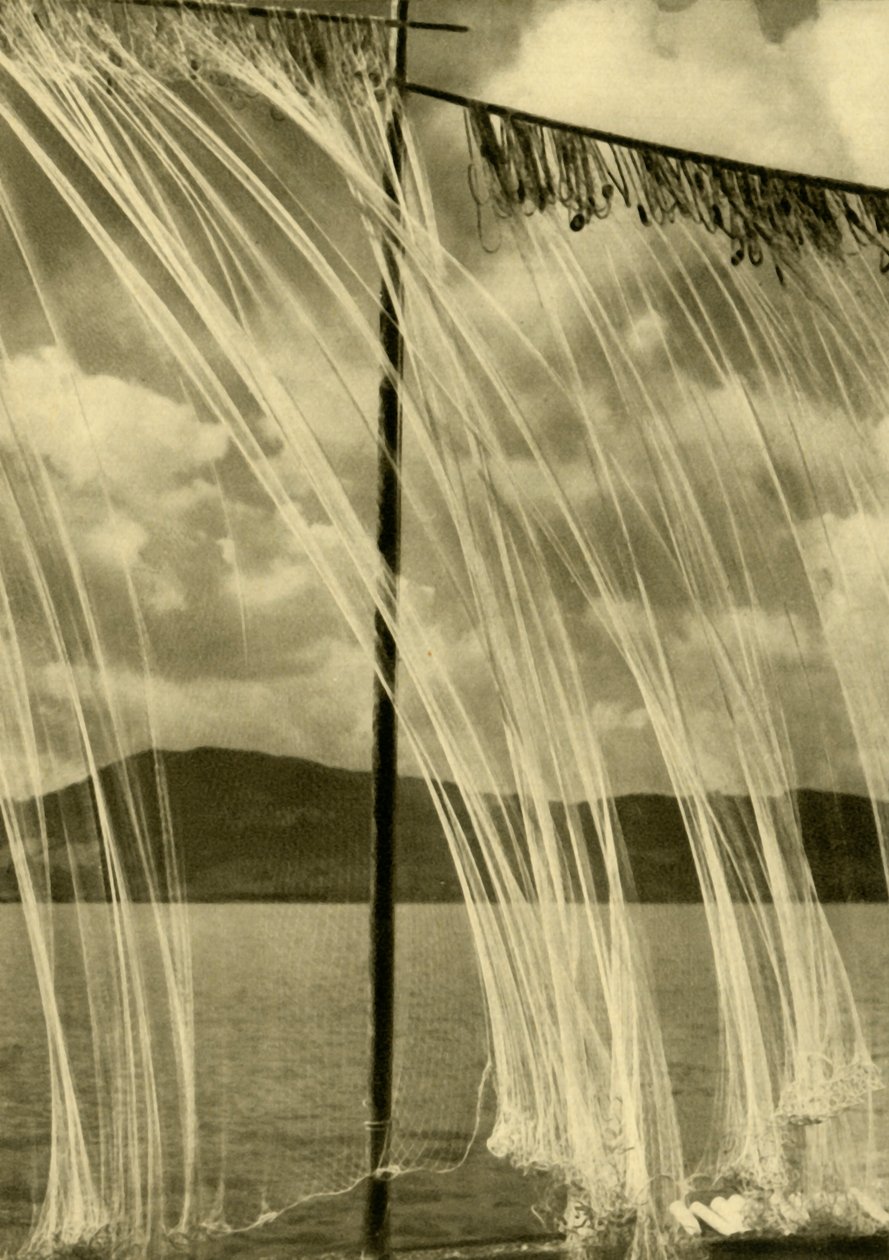 Sieci rybackie, Attersee, Górna Austria, ok. 1935. autorstwa Unbekannt