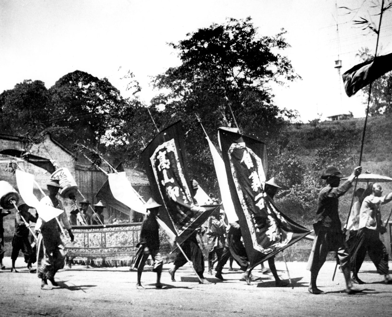 Nosiciele flag, Singapur, 1900 autorstwa Unbekannt