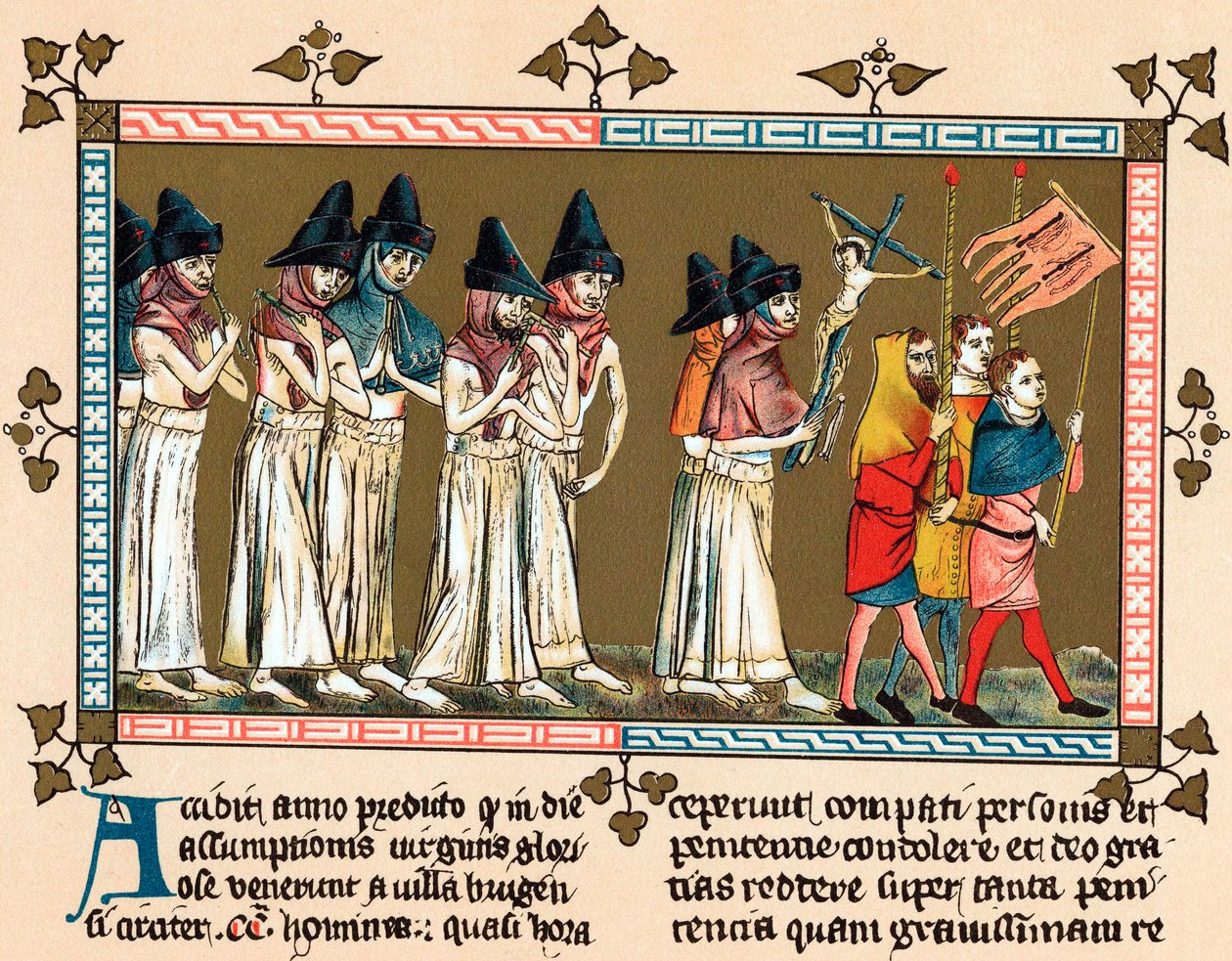 Biczownicy w holenderskim mieście Tournai Doornik, 1349 autorstwa Unbekannt