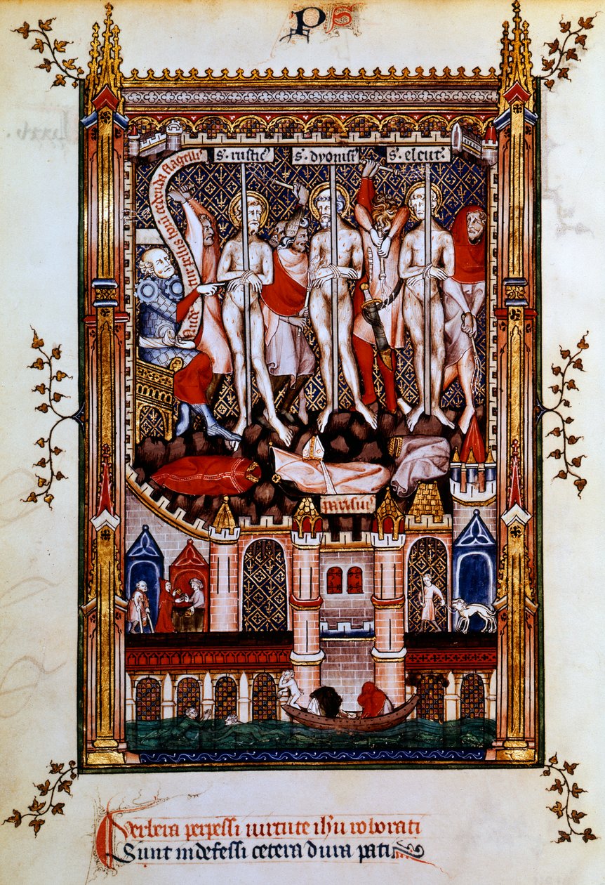 Biczowanie św. Denisa, św. Rustyka i św. Eleuteriusza, 1317 autorstwa Unbekannt