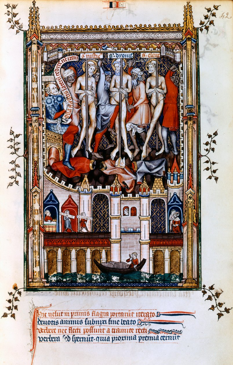 Biczowanie św. Denisa, św. Rustyka i św. Eleuteriusza, 1317 autorstwa Unbekannt