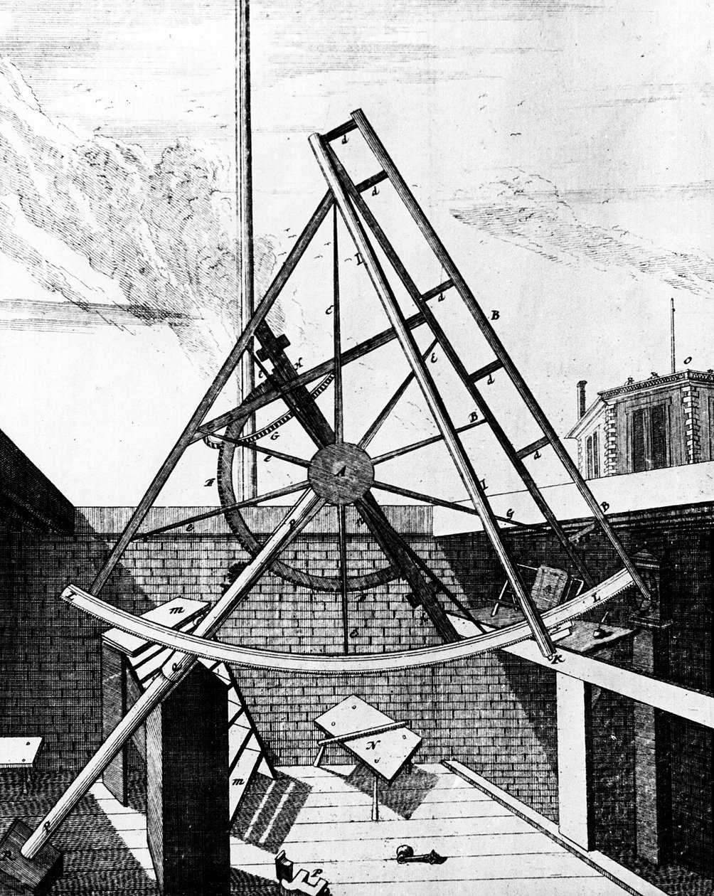 Flamsteeds sekstant paralaktyczny wyposażony w teleskop, 1725 autorstwa Unbekannt