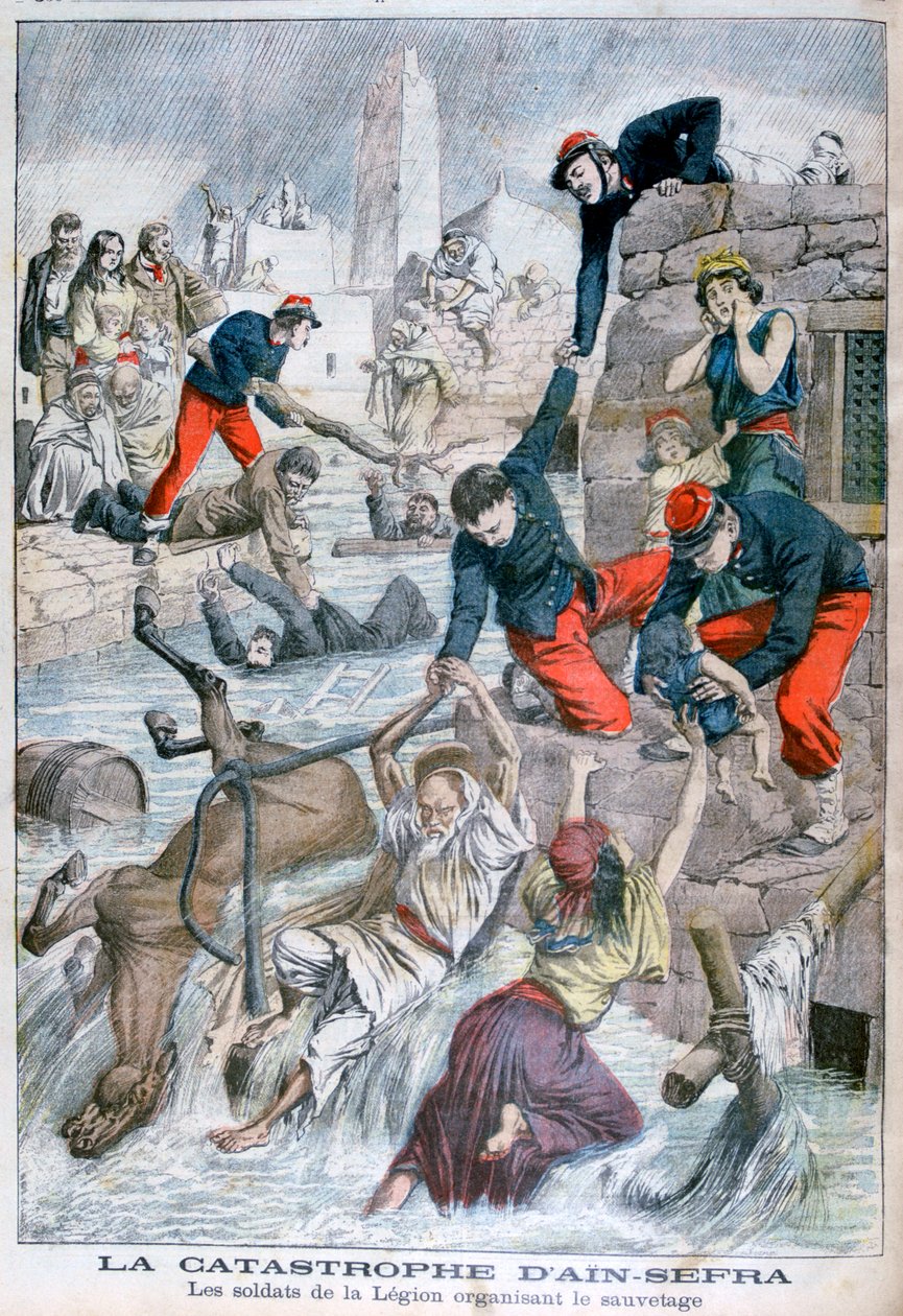 Błyskawiczna powódź w Ain Sefra, Algieria, 1904 autorstwa Unbekannt