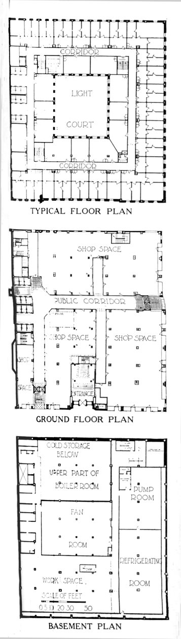 Plany pięter, SW Straus & Co Building, Chicago, Illinois, 1924 autorstwa Unbekannt