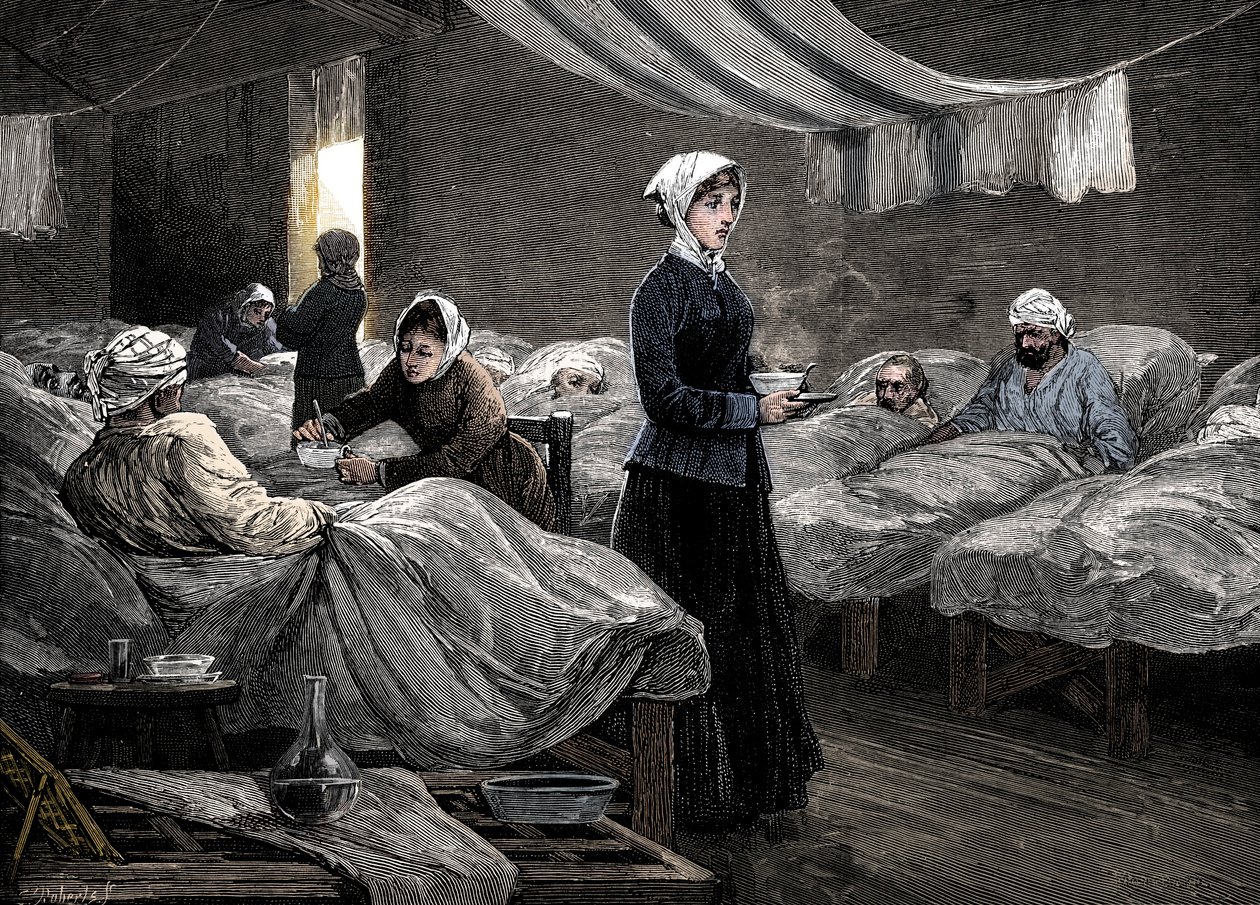 Florence Nightingale w szpitalu koszarowym w Scutari, ok. 1880 r. autorstwa Unbekannt