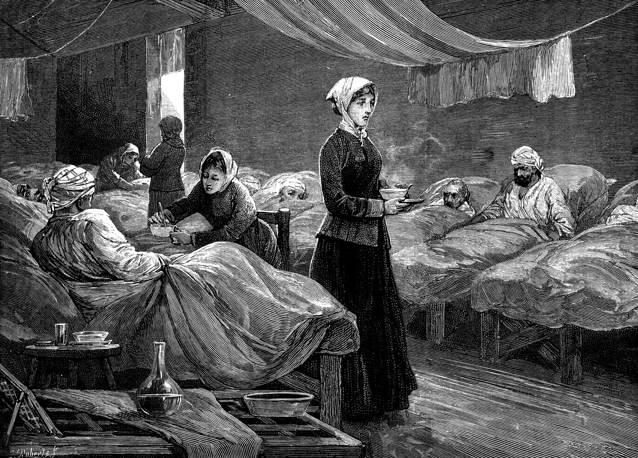 Florence Nightingale w szpitalu koszarowym w Scutari, ok. 1880 r. autorstwa Unbekannt
