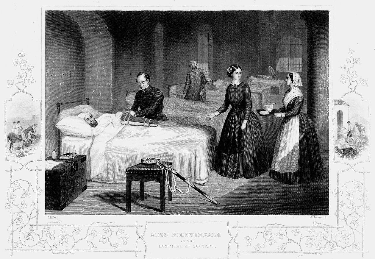 Florence Nightingale w szpitalu w Scutari, ok. 1860 r. autorstwa Unbekannt
