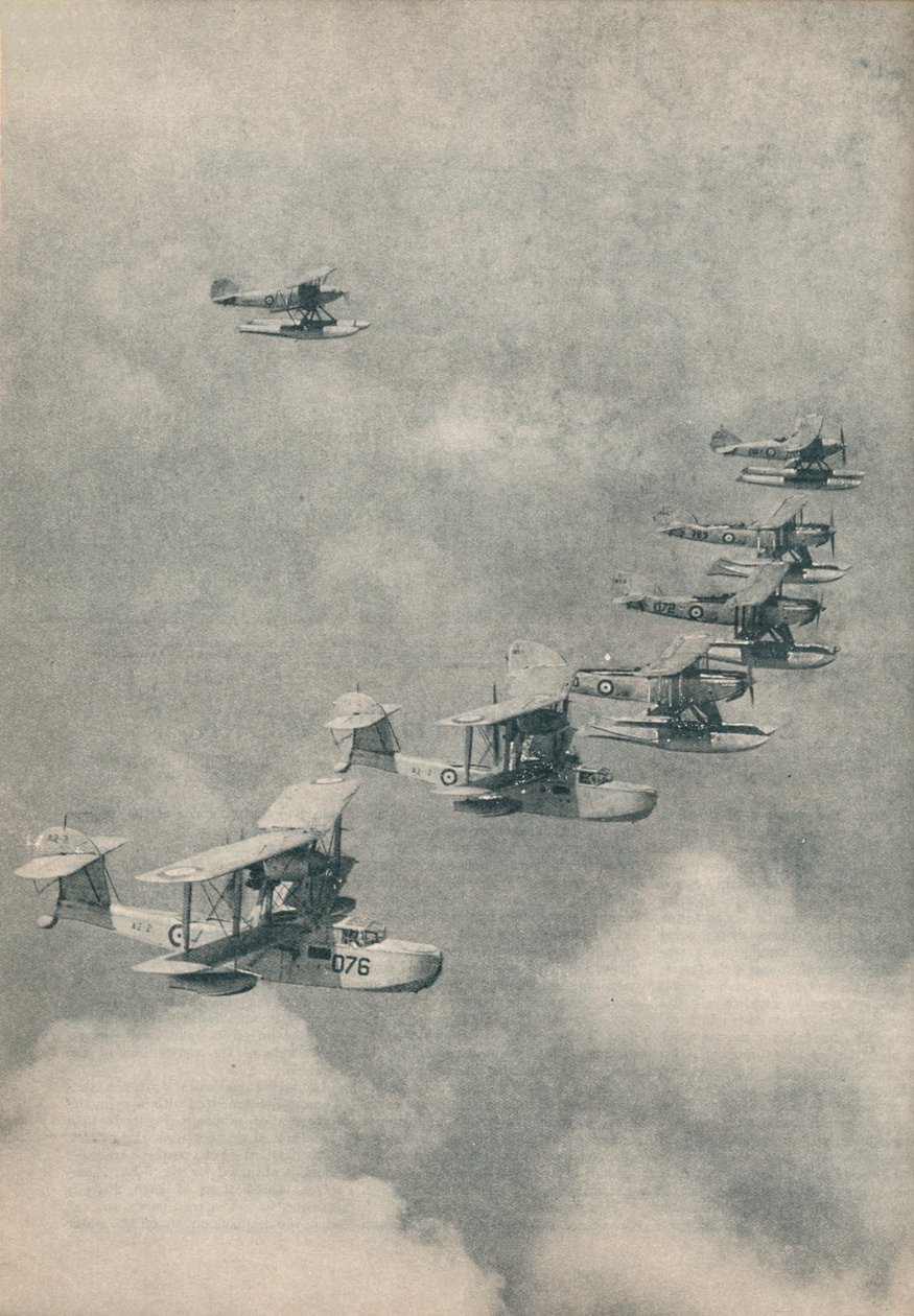 Latające łodzie i wodnosamoloty z lotniskowców Royal Navy, c1936 c1937 autorstwa Unbekannt