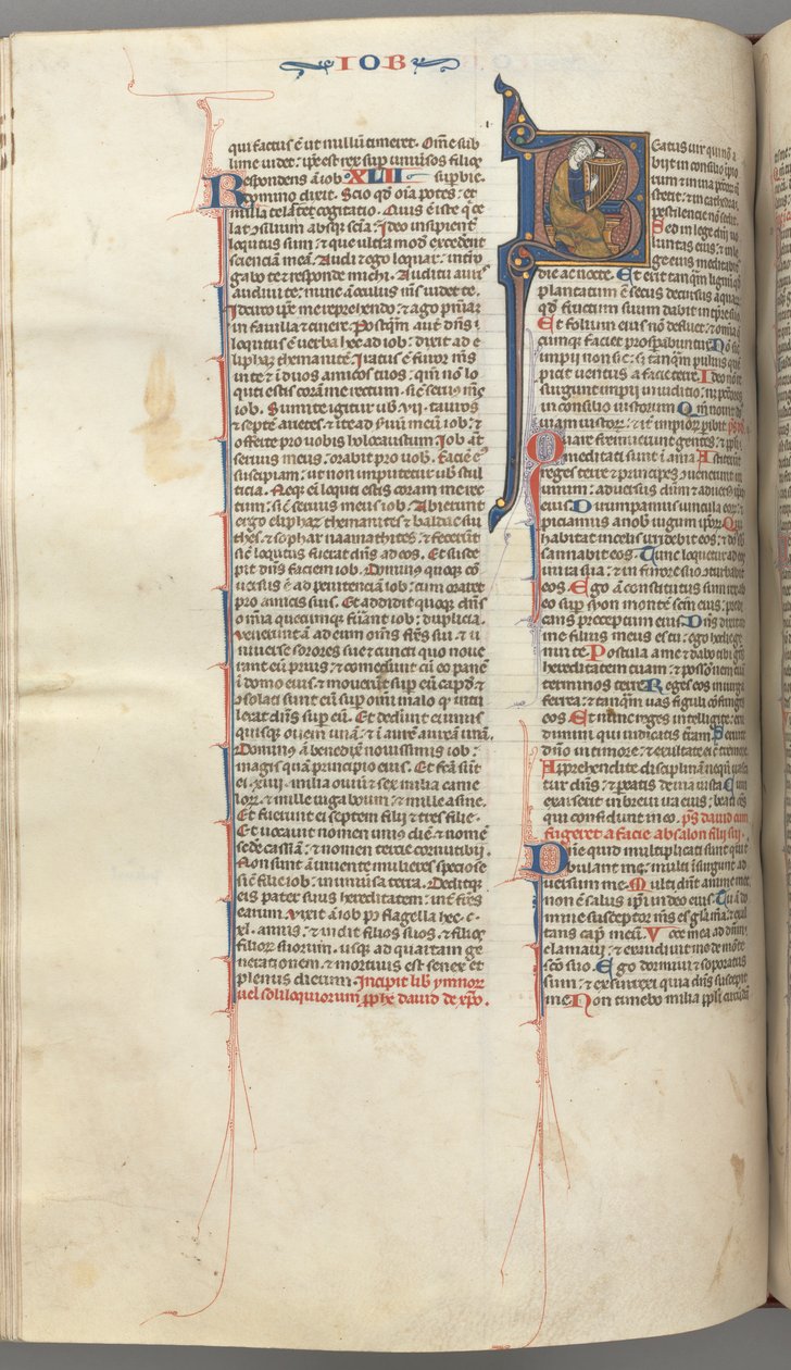 Fol. 214v, Psalm 1, historyczny inicjał 8; 1275-1300. autorstwa Unbekannt