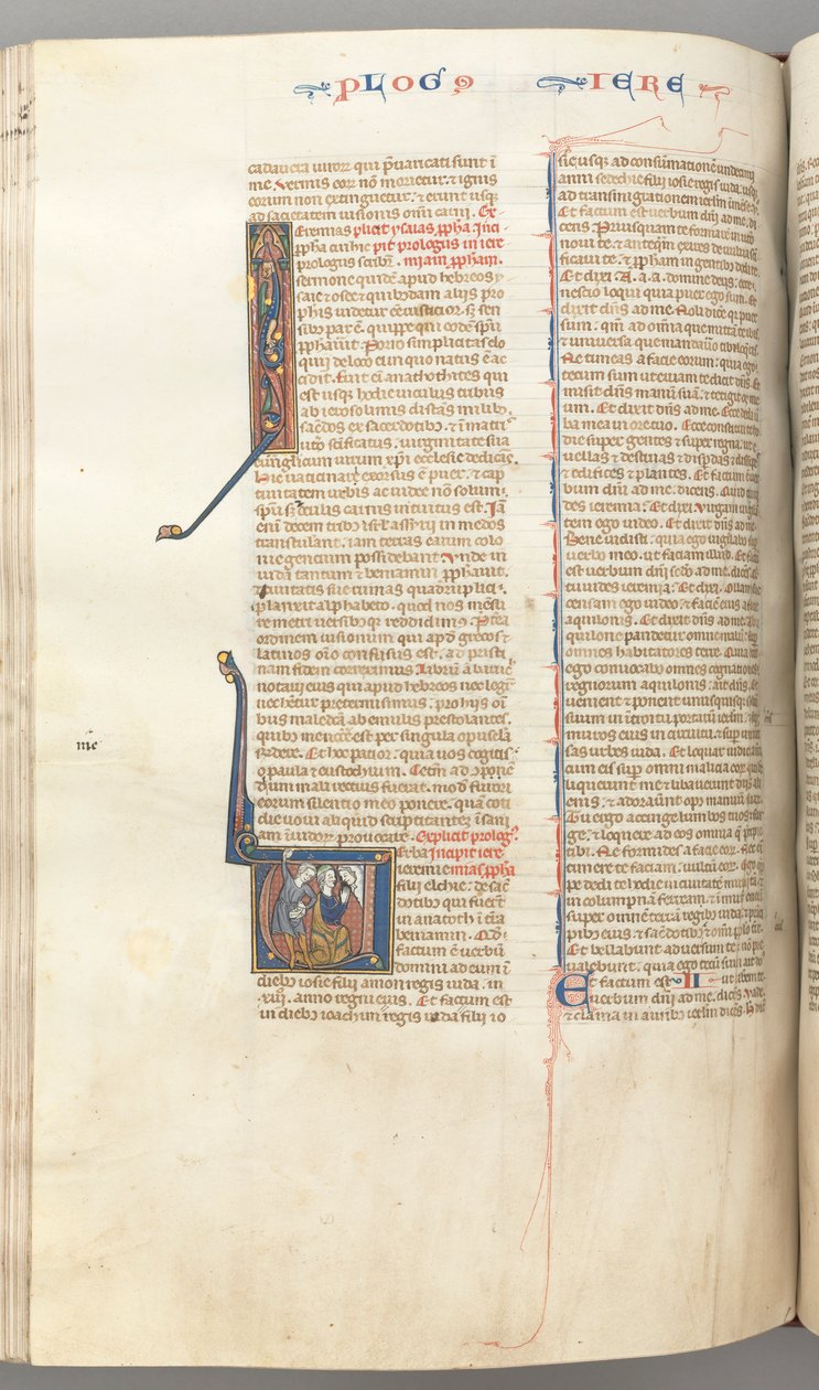 Fol. 292v, Jeremiasz, historyczny inicjał V, ukamienowanie Jeremiasza, c. 1275-1300. autorstwa Unbekannt