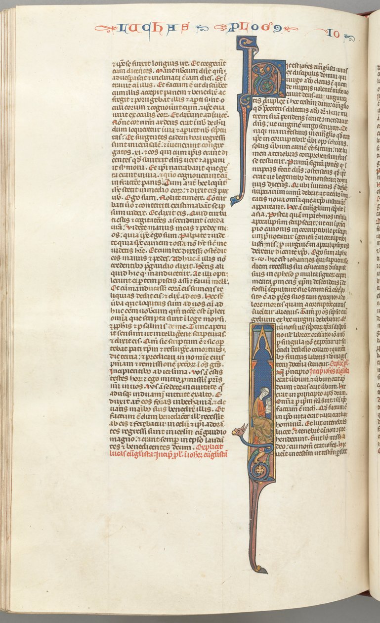 Fol. 425v, Jan, inicjał historyczny I, Jan pismo siedzące, c. 1275-1300. autorstwa Unbekannt