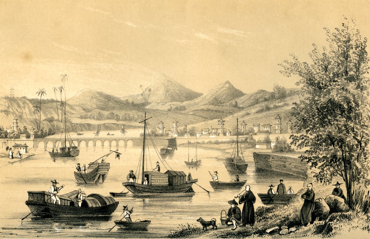 Foo Choo Foo, jeden z pięciu portów otwartych późnym traktatem dla handlu brytyjskiego, 1847 autorstwa Unbekannt