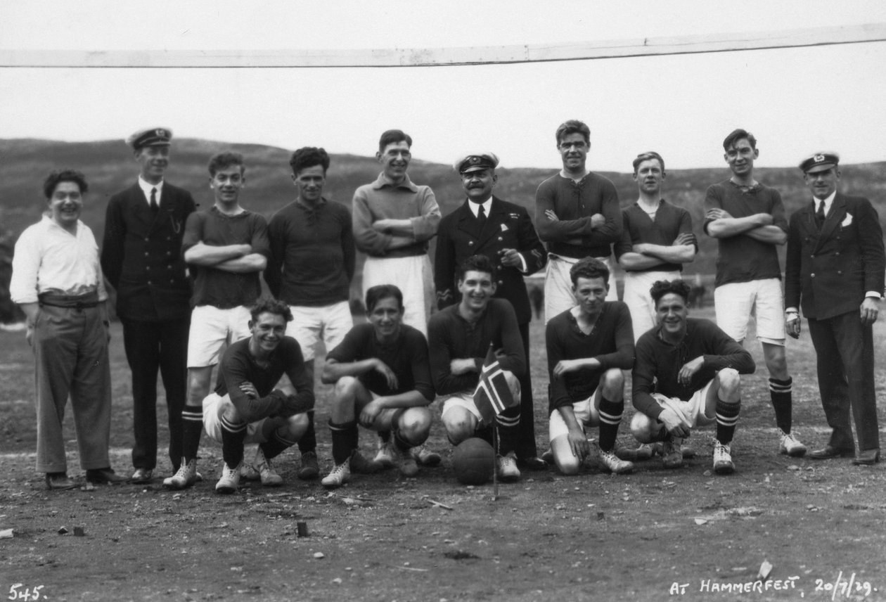 Drużyna piłkarska, Hammerfest, północna Norwegia, 20 lipca 1929 autorstwa Unbekannt