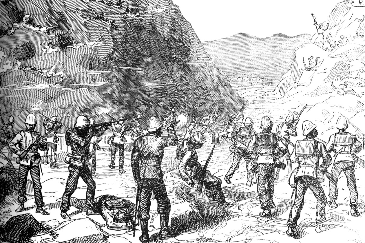 Kuźnia 67. Zaatakowana przez Afgańczyków, 9 listopada 1879, ok. 1880 autorstwa Unbekannt