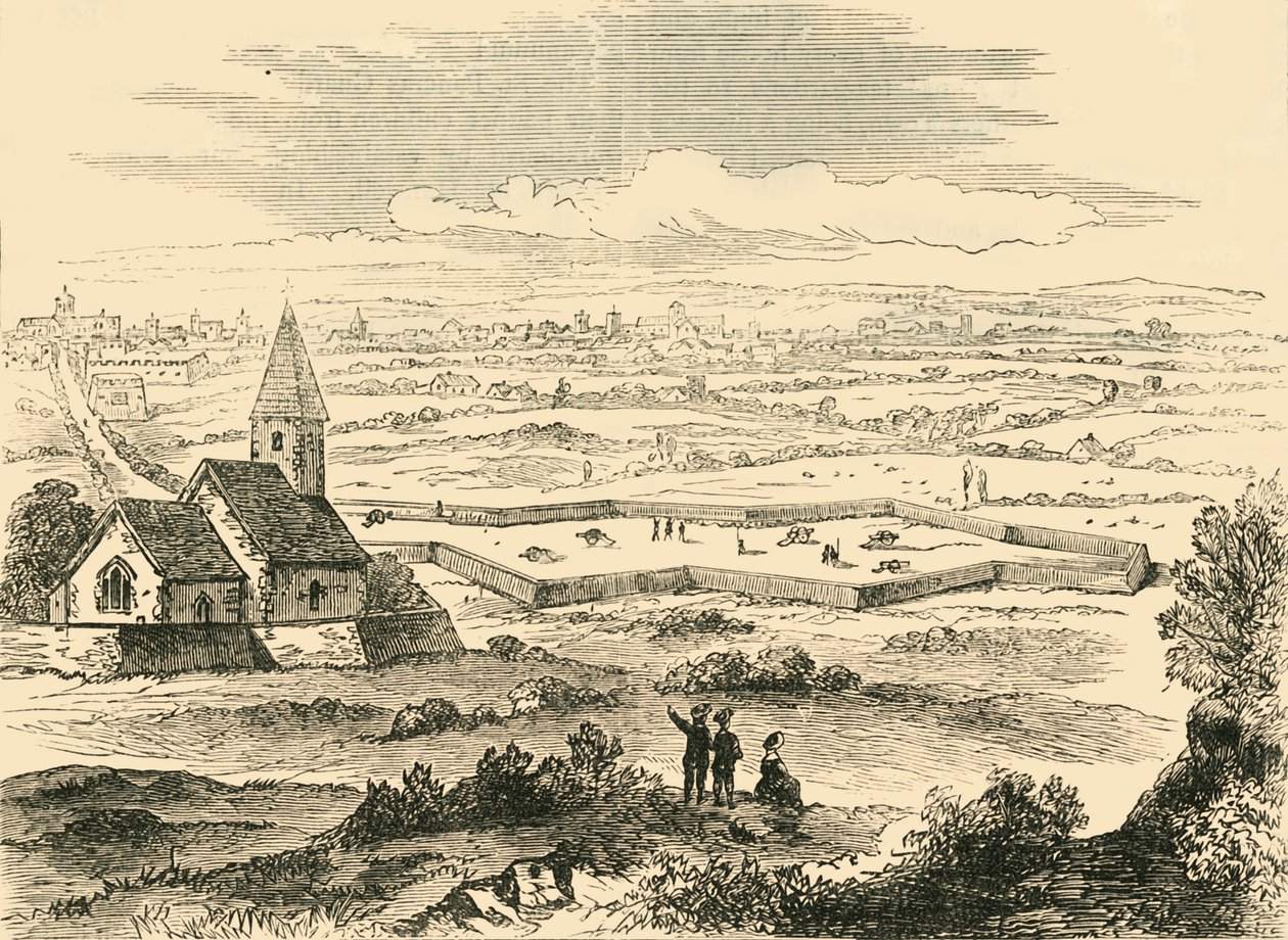 Fortyfikacje Starego St. Pancras, ok. 1876 r. autorstwa Unbekannt