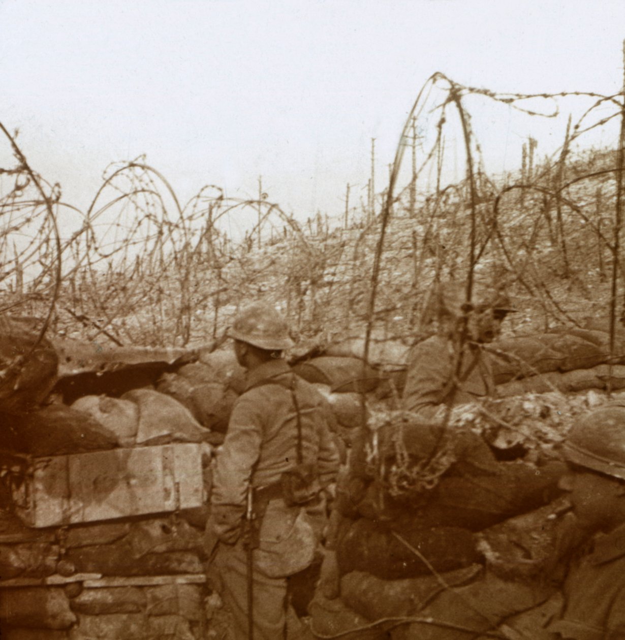 Okop Fosse Froide, Szampan, północna Francja, c1914-c1918 autorstwa Unbekannt