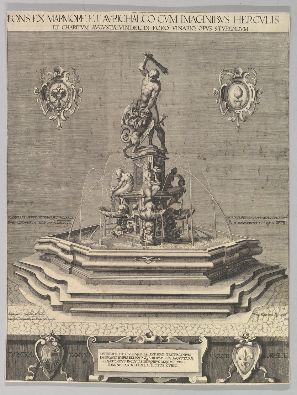 Fontanna Herkulesa w Augsburgu Kopia, 1602. autorstwa Unbekannt